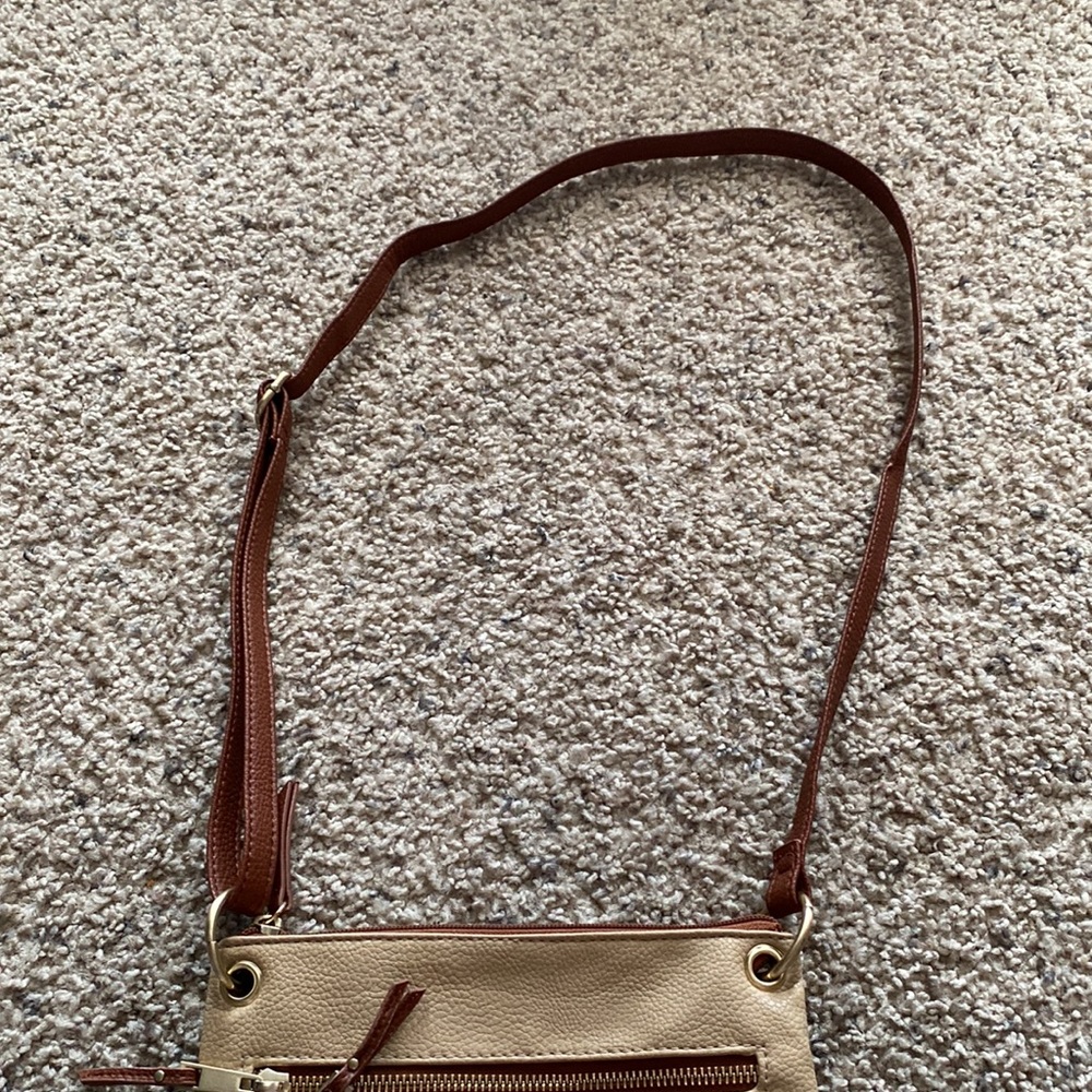 Women's brown, tan, and beige crossbody purse - Picture 5 of 5